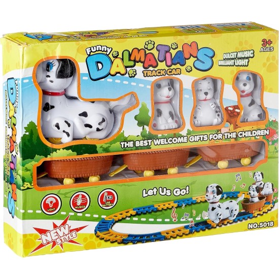 Funny dalmatian car track toy for kids - multi color Funny dalmatian car track toy for kids - multi color