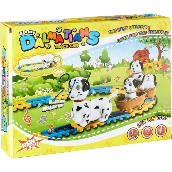 Funny dalmatian car track toy for kids - multi color Funny dalmatian car track toy for kids - multi color