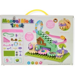 Generic Penguin Manual Block Track Climbing Stairs Orbital Track Toy For Kids