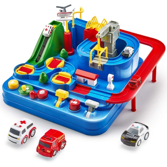SKEIDO Car Adventure Toys, City Rescue Preschool Educational Toy Vehicle, Parent-Child Interactive Train Toy, Puzzle Car Race Tracks Parking Playsets for 3-8 Year Old Toddlers Boys Girls SKEIDO Car Adventure Toys, City Rescue Preschool Educational Toy Vehicle, Parent-Child Interactive Train Toy, Puzzle Car Race Tracks Parking Playsets for 3-8 Year Old Toddlers Boys Girls