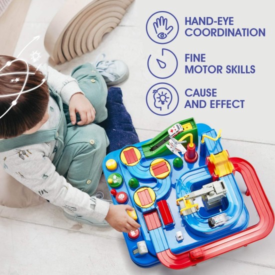 SKEIDO Car Adventure Toys, City Rescue Preschool Educational Toy Vehicle, Parent-Child Interactive Train Toy, Puzzle Car Race Tracks Parking Playsets for 3-8 Year Old Toddlers Boys Girls SKEIDO Car Adventure Toys, City Rescue Preschool Educational Toy Vehicle, Parent-Child Interactive Train Toy, Puzzle Car Race Tracks Parking Playsets for 3-8 Year Old Toddlers Boys Girls