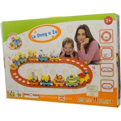 Magificent Reach C-8H1 Plastic Car Train Toy With Unique Animal Shapes - Multi Color