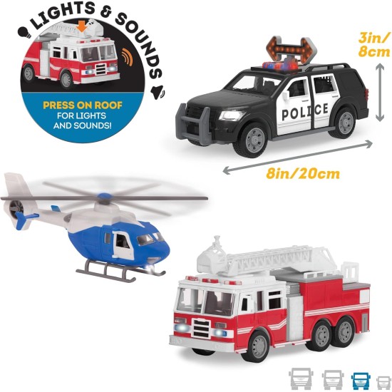 DRIVEN Emergency Vehicle Toy Set (3) DRIVEN Emergency Vehicle Toy Set (3)