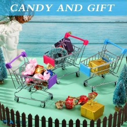 Mini Shopping Cart for Kids, Supermarket Cart, Metal Shopping Cart for Kids, Office Decoration Shopping Cart, Tool Holder, Pet Bird Toys, Get It Now from Al-Israa (Pink)