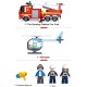 Sluban M38-B0627 Platform Truck with Fire Helicopter, Multi-Colors