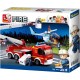 Sluban M38-B0627 Platform Truck with Fire Helicopter, Multi-Colors