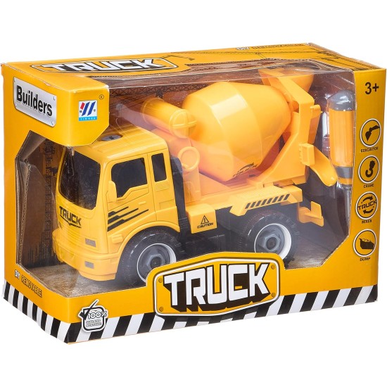 Cement Mixer Truck For Boys, Yellow Cement Mixer Truck For Boys, Yellow