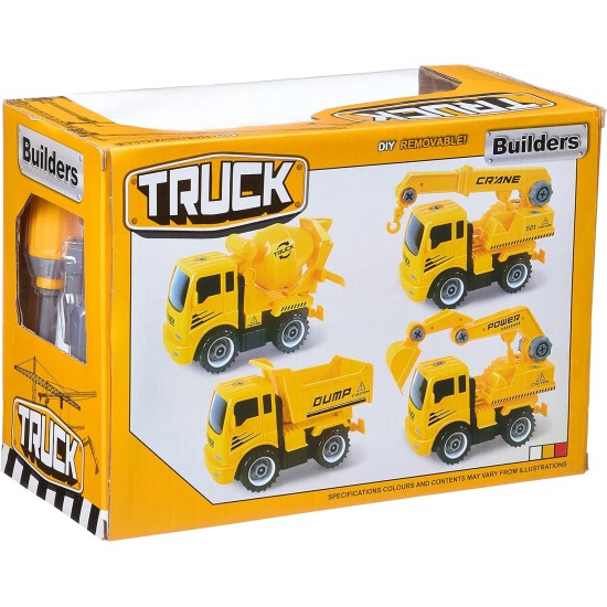 Cement Mixer Truck For Boys, Yellow Cement Mixer Truck For Boys, Yellow