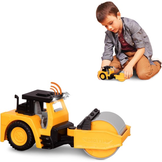 Driven by Battat Micro Steam Heavy-Duty Roller, Light, and Sound – Trucks and Construction Toys Driven by Battat Micro Steam Heavy-Duty Roller, Light, and Sound – Trucks and Construction Toys