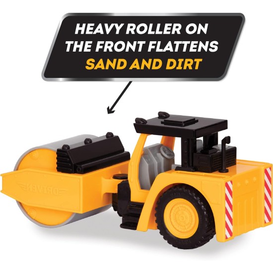 Driven by Battat Micro Steam Heavy-Duty Roller, Light, and Sound – Trucks and Construction Toys Driven by Battat Micro Steam Heavy-Duty Roller, Light, and Sound – Trucks and Construction Toys