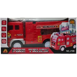Generic Fire Truck Toy Rescue with Lights and Sirens Sounds and Water Pump Hose to Shoot Water, Bump and Go Action Red for Boys