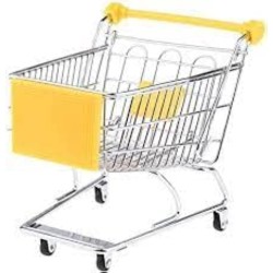 Mini Shopping Cart Miniature Supermarket Handcart Shopping Utility Cart Storage Toy for Kids - large size