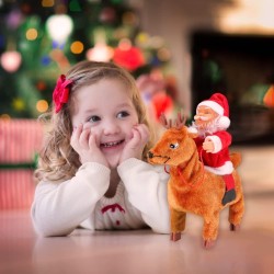Electric Walking Singing Santa Claus Toy
