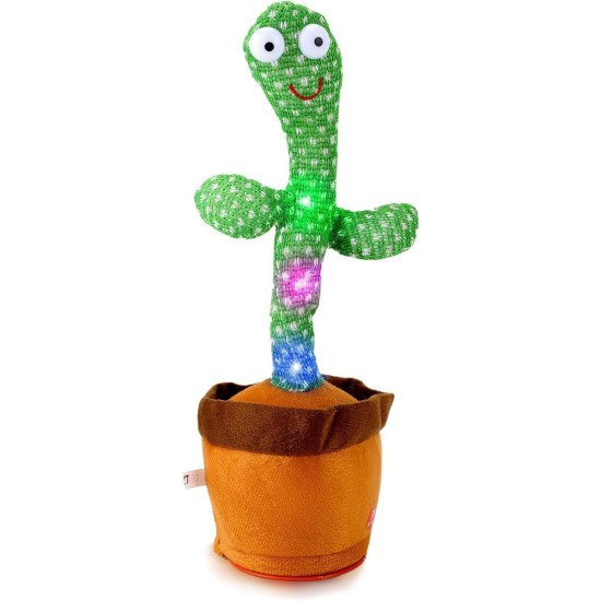 VOLTPULSE Dancing Talking Cactus Toys, Singing Mimicking Recording Repeating What You Say, Electronic Light Up Plush Toys VOLTPULSE Dancing Talking Cactus Toys, Singing Mimicking Recording Repeating What You Say, Electronic Light Up Plush Toys