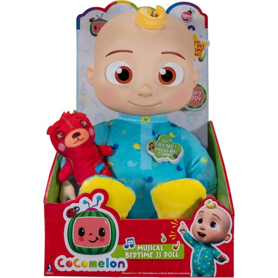 CoComelon Musical JJ Plush Doll - Press Tummy to Sing Bedtime Song Clips - Includes Feature and Small Pillow Plush Teddy Bears CoComelon Musical JJ Plush Doll - Press Tummy to Sing Bedtime Song Clips - Includes Feature and Small Pillow Plush Teddy Bears