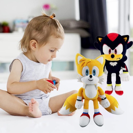 EsNcFox 2Pcs Sonic Plush Toy,Plush Sonic The 2 The Movie,Sonic Stuffed Animals,Knuckles Shadow Tails Plushies Doll Toys Gifts for Boys and Girls EsNcFox 2Pcs Sonic Plush Toy,Plush Sonic The 2 The Movie,Sonic Stuffed Animals,Knuckles Shadow Tails Plushies Doll Toys Gifts for Boys and Girls