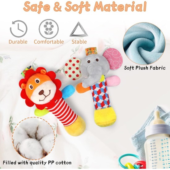 Soft Plush Animals Stuffed Toy (Multi Colors) - Different Shapes