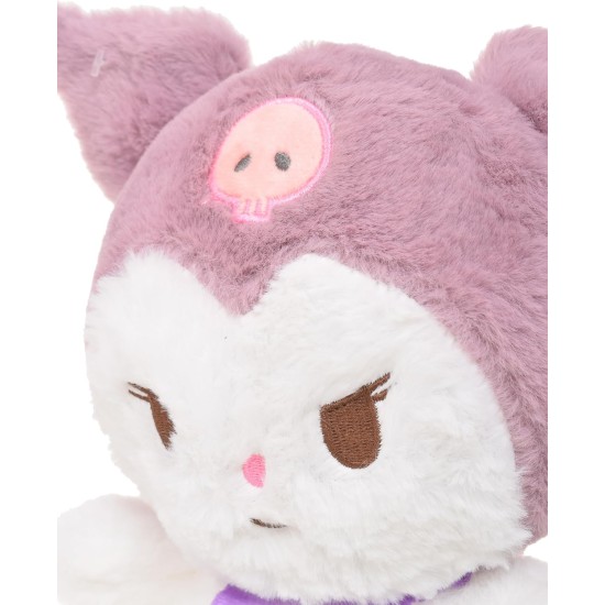 Teddy Bear With Fiber Filling For Kids 17x23cm - White and Mauve M27 Teddy Bear With Fiber Filling For Kids 17x23cm - White and Mauve M27