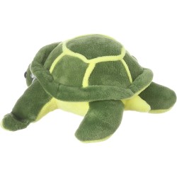 Turtle shaped stuffed doll for kids, green and yellow - em10012