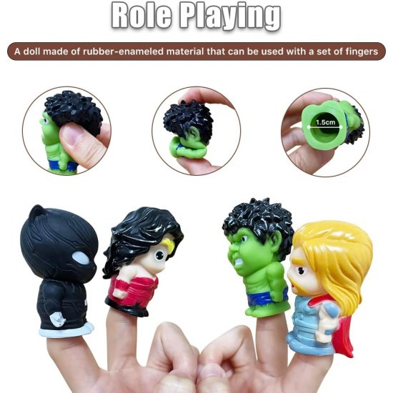 Finger Puppets, 5 Pcs Superhero Figures Finger Puppets Toys Set, Cute Bath Party Favors Easter Eggs Pinata Goodie Bag Fillers for Kids Girls Boys New Finger Puppets, 5 Pcs Superhero Figures Finger Puppets Toys Set, Cute Bath Party Favors Easter Eggs Pinata Goodie Bag Fillers for Kids Girls Boys New
