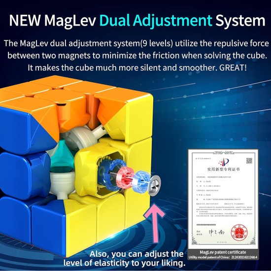 CuberShop Moyu RS3M 2021 MagLev 3x3 Magnetic Speed Cube, moyu RS3M Maglev Professional 3x3 Stickerless Speed Cube, Upgraded Version of Moyu RS3M 2020 (RS3 M 2021 MagLev Pro Version) CuberShop Moyu RS3M 2021 MagLev 3x3 Magnetic Speed Cube, moyu RS3M Maglev Professional 3x3 Stickerless Speed Cube, Upgraded Version of Moyu RS3M 2020 (RS3 M 2021 MagLev Pro Version)