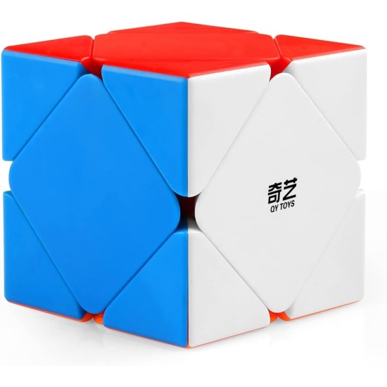 D-FantiX QYTOYS Qicheng Skewb Cube Skewb Speed Cube Stickerless Magic Cube Puzzle Toy for Children Adults (QiCheng Version)