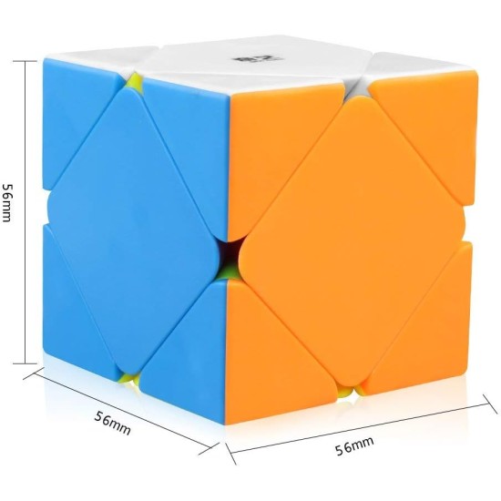 D-FantiX QYTOYS Qicheng Skewb Cube Skewb Speed Cube Stickerless Magic Cube Puzzle Toy for Children Adults (QiCheng Version)