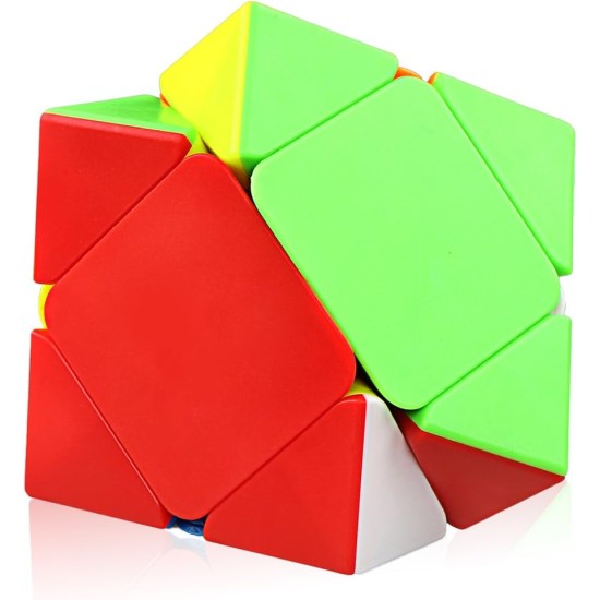 D-FantiX QYTOYS Qicheng Skewb Cube Skewb Speed Cube Stickerless Magic Cube Puzzle Toy for Children Adults (QiCheng Version)
