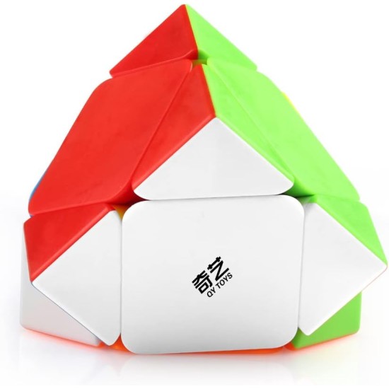 D-FantiX QYTOYS Qicheng Skewb Cube Skewb Speed Cube Stickerless Magic Cube Puzzle Toy for Children Adults (QiCheng Version)