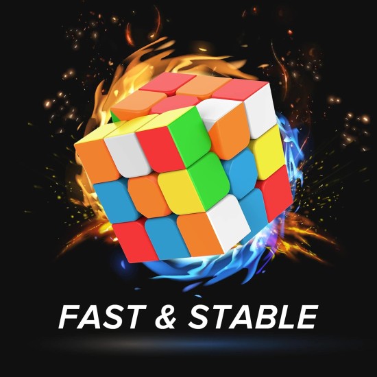 Jurnwey Speed Cube 3x3x3 Stickerless with Cube Tutorial - Turning Speedly Smoothly Magic Cubes 3x3 Puzzle Game Brain Toy for Kids and Adult Jurnwey Speed Cube 3x3x3 Stickerless with Cube Tutorial - Turning Speedly Smoothly Magic Cubes 3x3 Puzzle Game Brain Toy for Kids and Adult