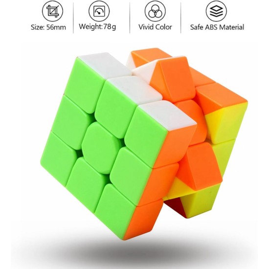 Jurnwey Speed Cube 3x3x3 Stickerless with Cube Tutorial - Turning Speedly Smoothly Magic Cubes 3x3 Puzzle Game Brain Toy for Kids and Adult Jurnwey Speed Cube 3x3x3 Stickerless with Cube Tutorial - Turning Speedly Smoothly Magic Cubes 3x3 Puzzle Game Brain Toy for Kids and Adult