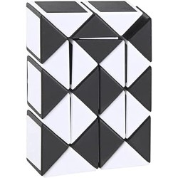 Magic Snake, 24 Blocks Magic Cube Snake Toy, Puzzle Games Black