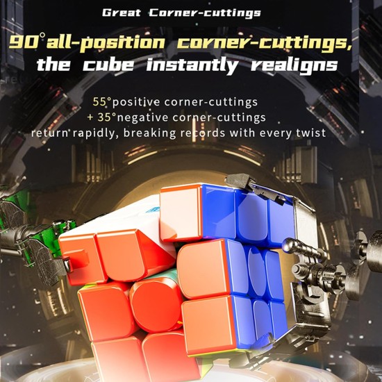 Moyu RS3M V5 2023 Magnetic Dual Adjustment 3x3 Speed Cube, Professional 3x3 Puzzle Cube Stickerless RS3M V5 Magnetic Master Cube (Magnetic Dual Adjustment) Gift for Speed Cuber Moyu RS3M V5 2023 Magnetic Dual Adjustment 3x3 Speed Cube, Professional 3x3 Puzzle Cube Stickerless RS3M V5 Magnetic Master Cube (Magnetic Dual Adjustment) Gift for Speed Cuber