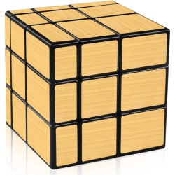 Mumoo Bear Qiyi Mirror Cube 3X3 Speed Cube Gold Mirror Blocks Cube 3X3X3 Different Shapes Puzzle Cube Toys For Kids Adult