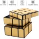 Mumoo Bear Qiyi Mirror Cube 3X3 Speed Cube Gold Mirror Blocks Cube 3X3X3 Different Shapes Puzzle Cube Toys For Kids Adult