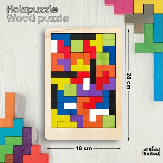 all Kids United® 3D Wooden Jigsaw Puzzle Kids Toy Educational Thinking Game Tetris Wooden Puzzle with Building Blocks all Kids United® 3D Wooden Jigsaw Puzzle Kids Toy Educational Thinking Game Tetris Wooden Puzzle with Building Blocks