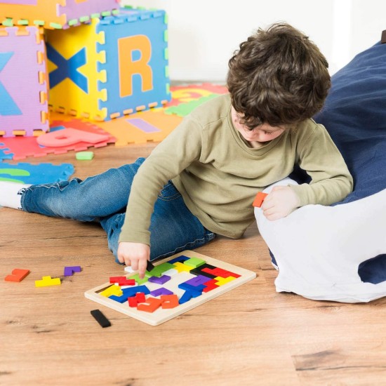 all Kids United® 3D Wooden Jigsaw Puzzle Kids Toy Educational Thinking Game Tetris Wooden Puzzle with Building Blocks all Kids United® 3D Wooden Jigsaw Puzzle Kids Toy Educational Thinking Game Tetris Wooden Puzzle with Building Blocks