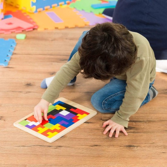 all Kids United® 3D Wooden Jigsaw Puzzle Kids Toy Educational Thinking Game Tetris Wooden Puzzle with Building Blocks all Kids United® 3D Wooden Jigsaw Puzzle Kids Toy Educational Thinking Game Tetris Wooden Puzzle with Building Blocks