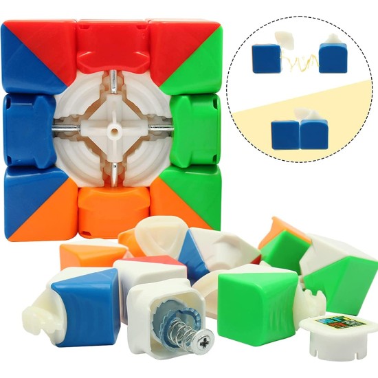 AUTHFORT Cube Set 3 Pack 2x2 Two Sides Cube Magic Speed Cube 3x3x3 & Mirror Gold Speed Cubes Bundle Collection (3 Pieces) AUTHFORT Cube Set 3 Pack 2x2 Two Sides Cube Magic Speed Cube 3x3x3 & Mirror Gold Speed Cubes Bundle Collection (3 Pieces)