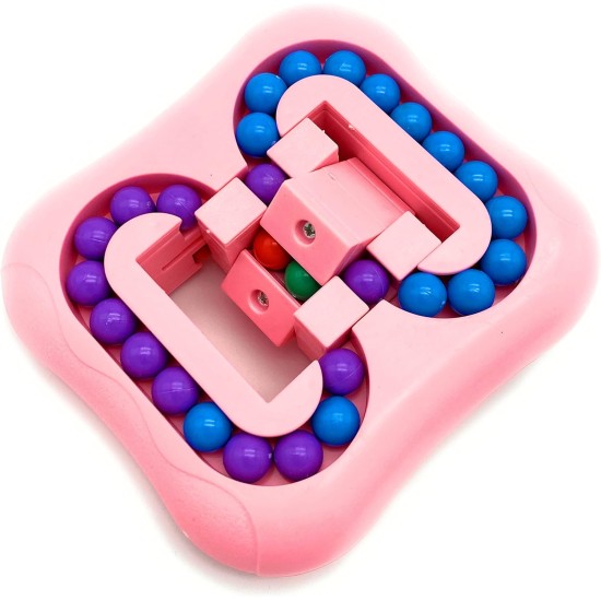 Anjetan Rotating Magic Bean Cube Toy, Pink Anjetan Rotating Magic Bean Cube Toy, Pink