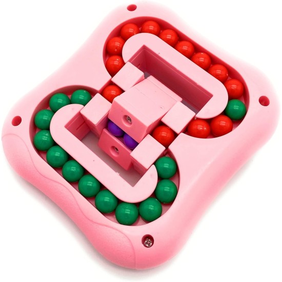 Anjetan Rotating Magic Bean Cube Toy, Pink Anjetan Rotating Magic Bean Cube Toy, Pink