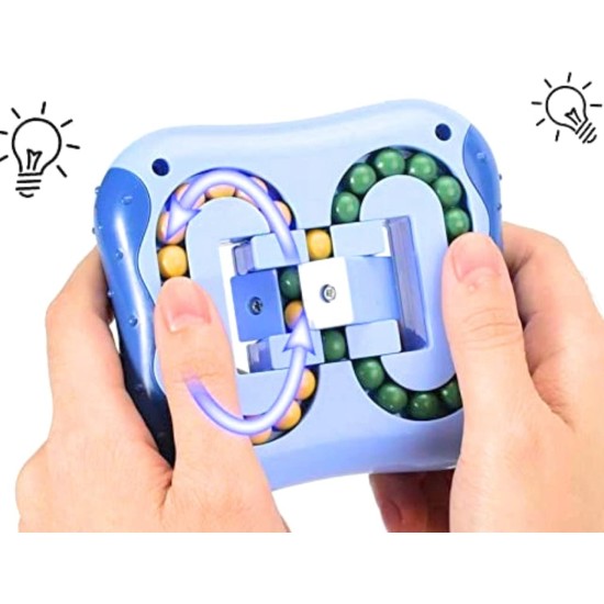 Anjetan Rotating Magic Bean Cube Toy, Pink Anjetan Rotating Magic Bean Cube Toy, Pink