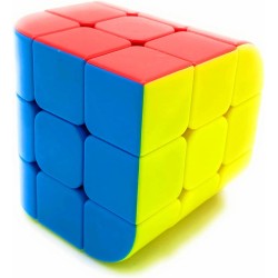Generic 3-Face Rubik's Cube (Multicolor)