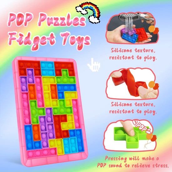 Girls Gifts for 5 6 Year Old Kids, Toys for 3+ 4+ 5+ Year Old Girls Toys Age 3-4-5-6-7-8 IQ Games Pop Push It Fidget Toys for Autism Adult Toddlers Puzzles Game Sensory Toys Rainbow STEM Birthday Gift Girls Gifts for 5 6 Year Old Kids, Toys for 3+ 4+ 5+ Year Old Girls Toys Age 3-4-5-6-7-8 IQ Games Pop Push It Fidget Toys for Autism Adult Toddlers Puzzles Game Sensory Toys Rainbow STEM Birthday Gift