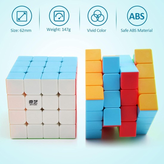 Moruska Qiyi 4x4 Speed Cube Stickerless 4x4x4 Magic Cube Puzzle Toy - Qi Qiyuan S Moruska Qiyi 4x4 Speed Cube Stickerless 4x4x4 Magic Cube Puzzle Toy - Qi Qiyuan S
