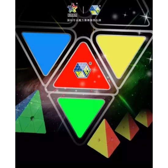 Yuxin Little Magic Pyraminx Stickerless Rubik Cube Pro Yuxin Little Magic Pyraminx Stickerless Rubik Cube Pro