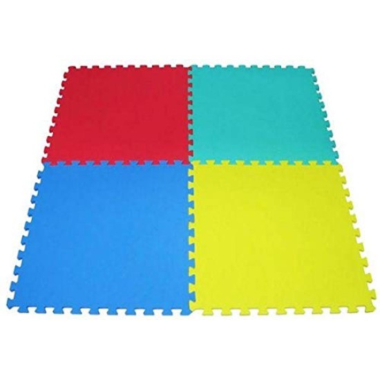 Foam Mat Rainbowtoy Puzzle 60x60x1CM Set of 4 Piece - Multi Color Foam Mat Rainbowtoy Puzzle 60x60x1CM Set of 4 Piece - Multi Color