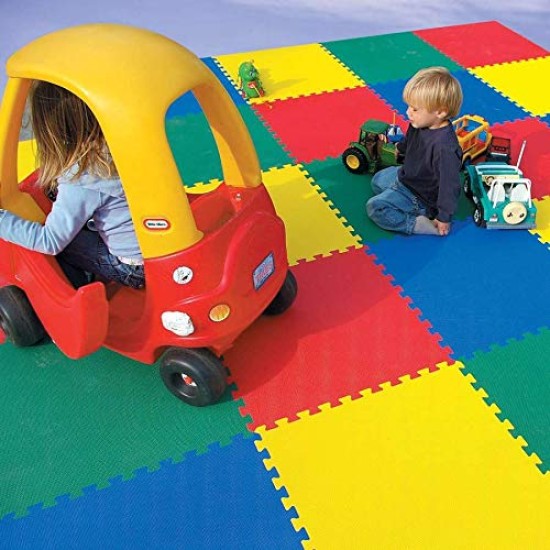 Foam Mat Rainbowtoy Puzzle 60x60x1CM Set of 4 Piece - Multi Color Foam Mat Rainbowtoy Puzzle 60x60x1CM Set of 4 Piece - Multi Color