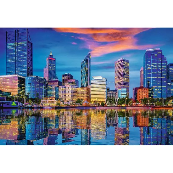Trefl Prime 1500 Pieces Puzzle Cityscape: Urban Reflection, Perth, Australia Trefl Prime 1500 Pieces Puzzle Cityscape: Urban Reflection, Perth, Australia