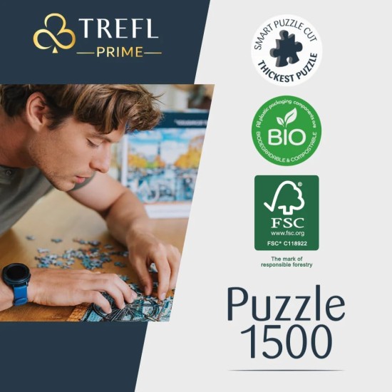 Trefl Prime 1500 Pieces Puzzle Cityscape: Urban Reflection, Perth, Australia Trefl Prime 1500 Pieces Puzzle Cityscape: Urban Reflection, Perth, Australia